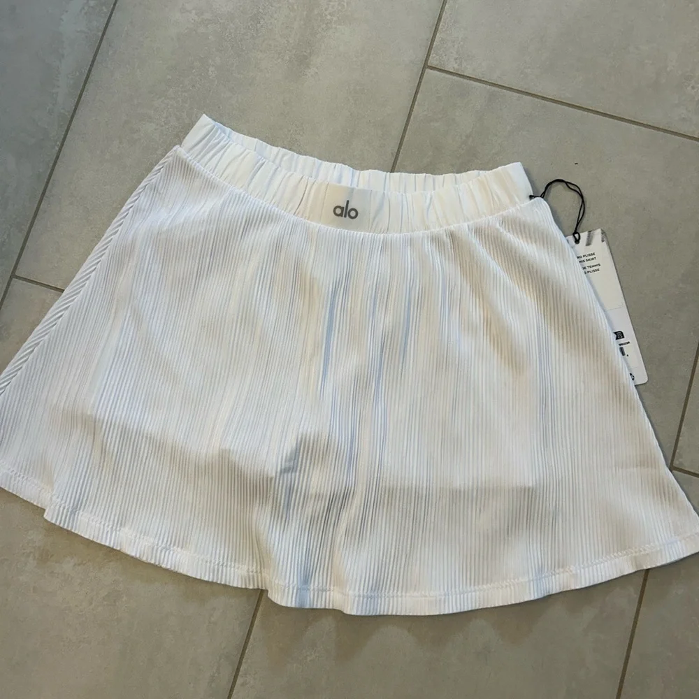 Micro plisse skirt